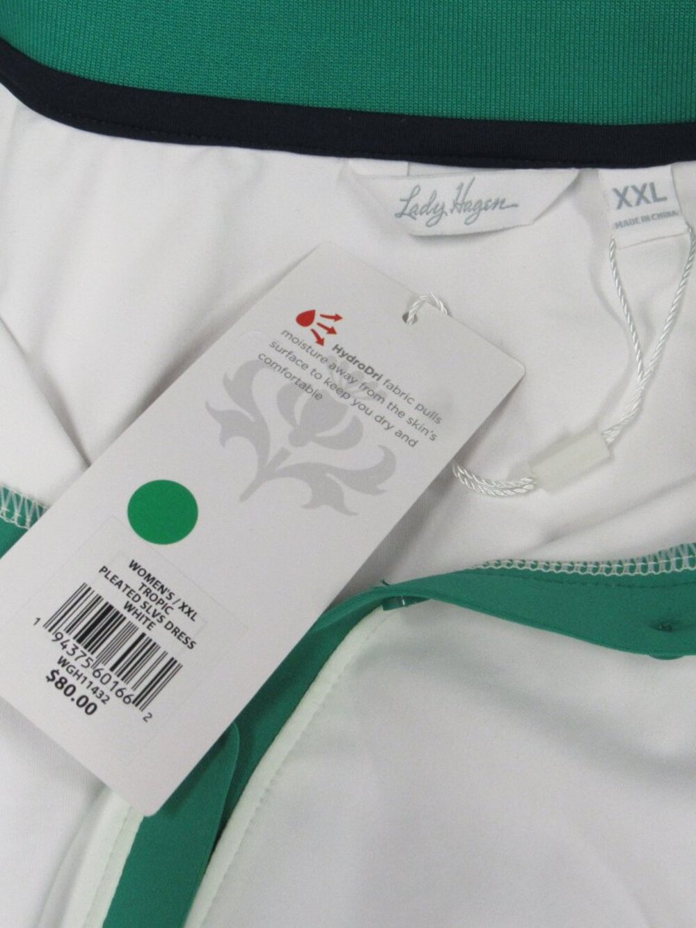 NWT Lady Hagen Golf Dress Women's XXL Stretch Pockets Pleated Polo Preppy White - Picture 4 of 4